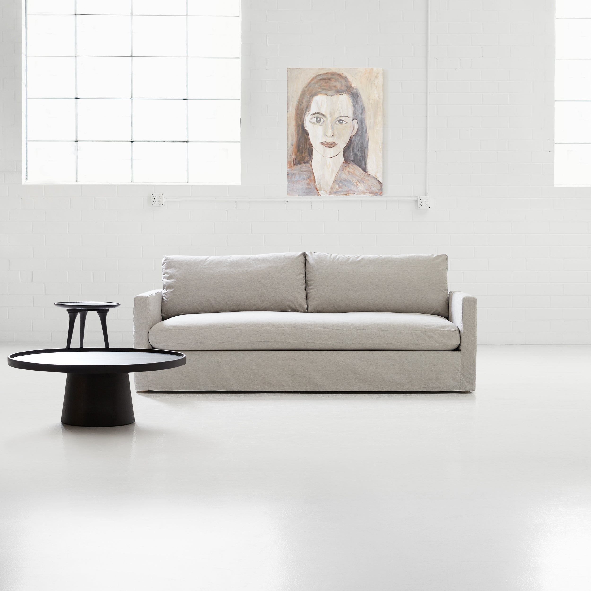 colette sofas + club chair