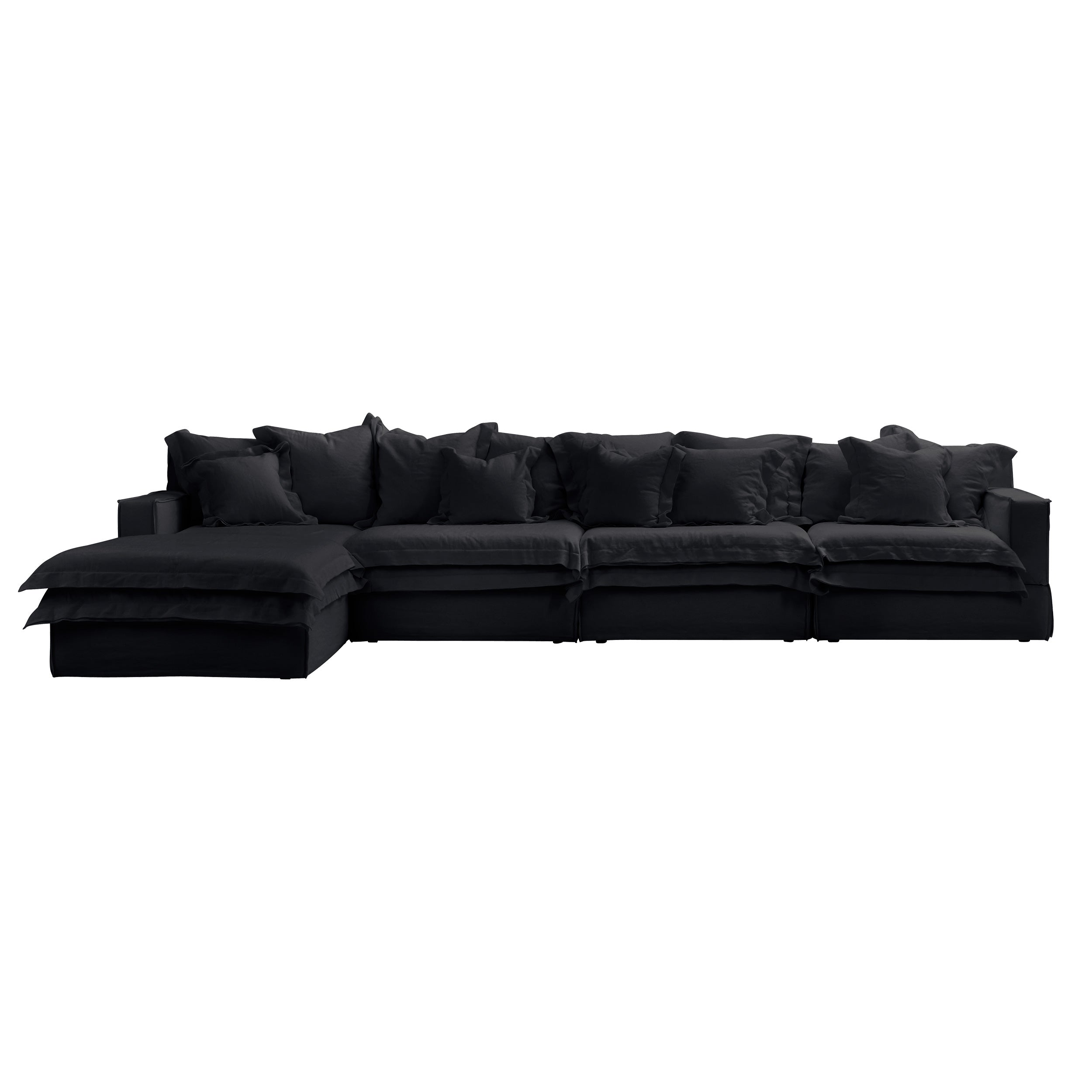 four seater plus single chaise lounger sofas