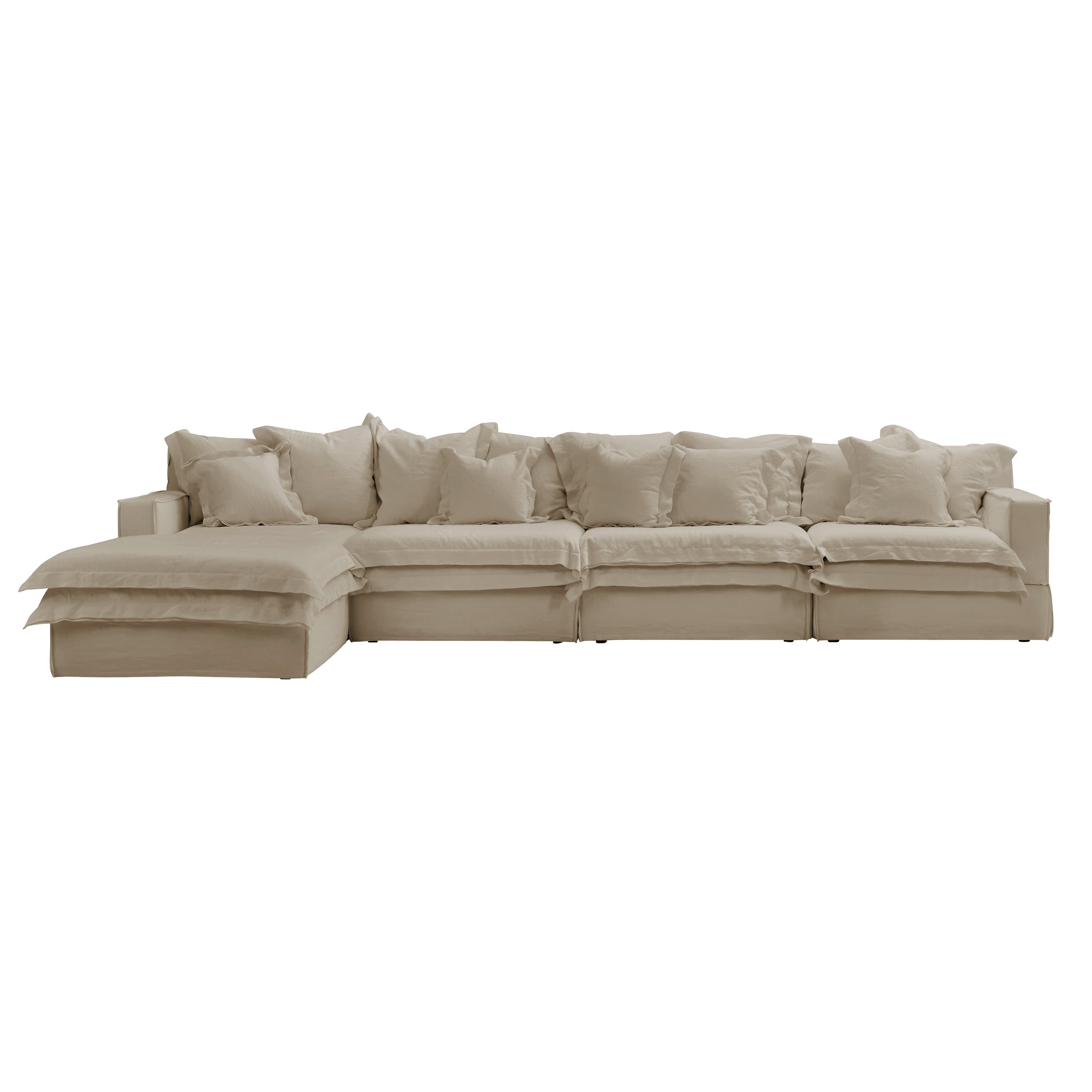 four seater plus single chaise lounger sofas