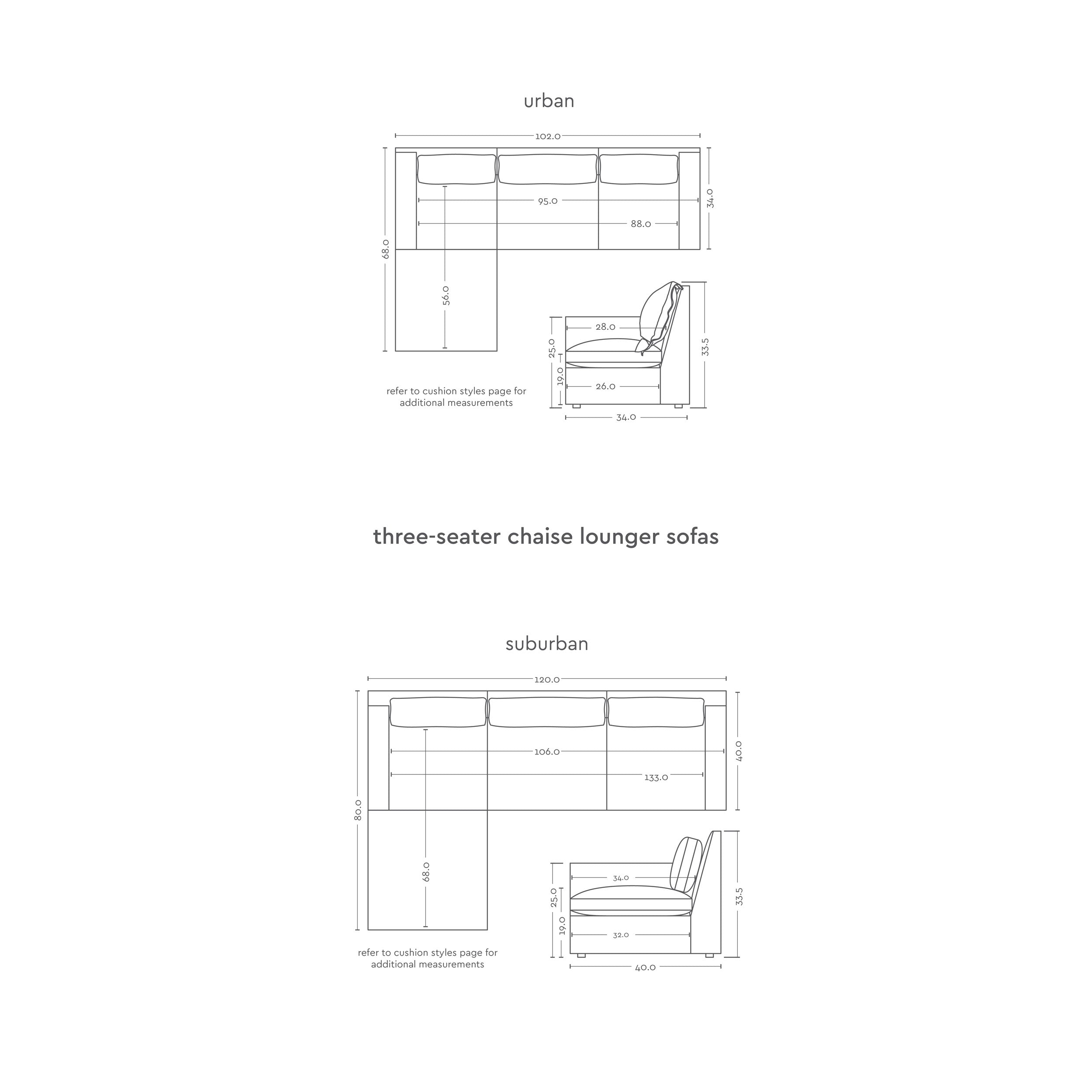 three seater chaise lounger sofas