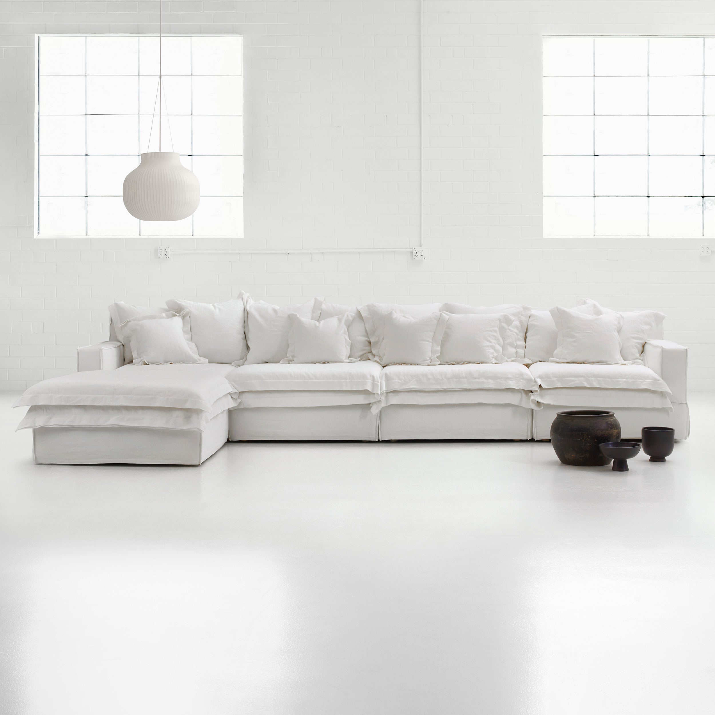 four seater plus single chaise lounger sofas